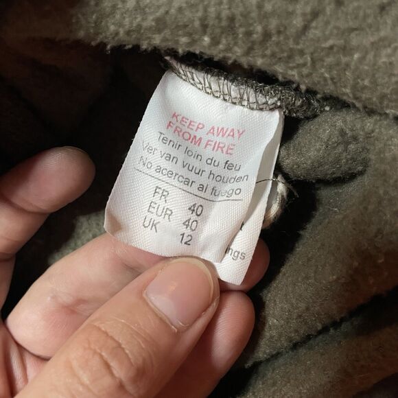 Vintage Fleece Cardigan Sz 12 Eclectic Grandma Cottage Novelty Cozy Soft Relax - Picture 10 of 11